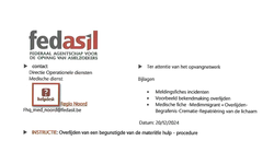 Fedasil – Overlijden van een VIB verblijvende in de opvangstructuur 