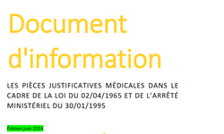 Mise à jour du document d’information sur les justificatifs médicaux du SPP IS