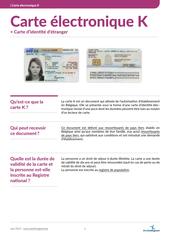 Fiche info. Carte K.