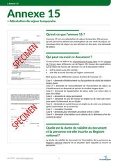 Fiche info. Annexe 15.