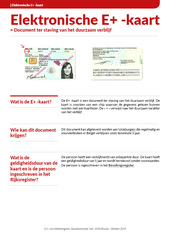 Info fiche. E+ kaart.