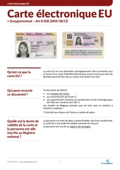 Fiche info. Carte EU.
