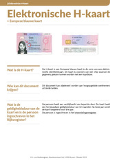 Info fiche. H-kaart.