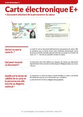 Fiche info. Carte E+.
