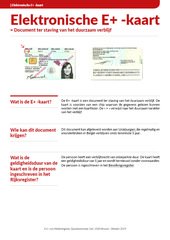 Info fiche. E+ kaart.