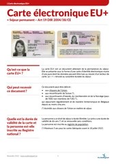 Fiche info. Carte EU+.
